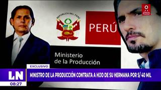 Jorge Prado: Contratan al sobrino del ministro de la Producción por un sueldo de S/ 42 mil