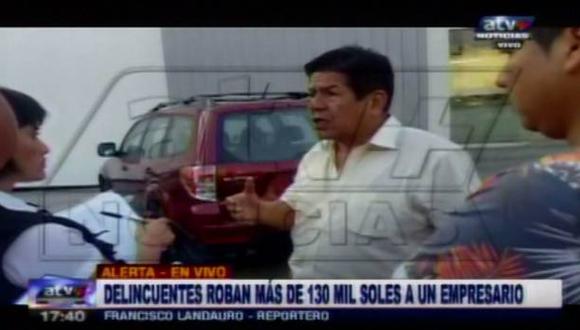 ‘Marcas’ robaron más de S/130 mil a empresario tras balacera en Surco. (ATV )