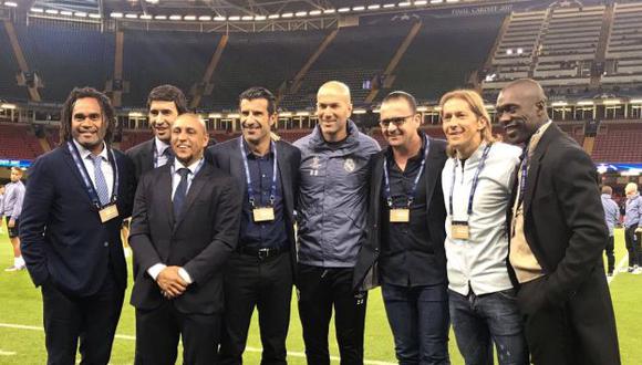 'Los Galácticos' visitaron a Zidane previo a la final. (Real Madrid)