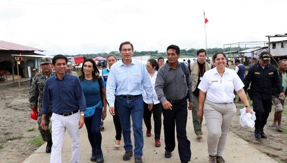 El presidente Martín Vizcarra participó esta mañana en actividades con congresistas como Patricia Donayre y Jorge Meléndez. (Foto: Difusión)