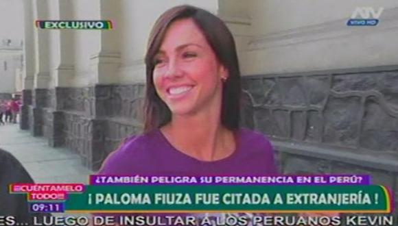 Paloma Fiuza fue citada a extranjería (ATV)