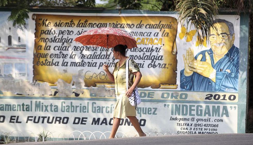 Aracataca, pueblo natal del Nobel colombiano Gabriel García Márquez, amaneció hoy de luto, llorando el fallecimiento de su hijo ilustre. (AP)