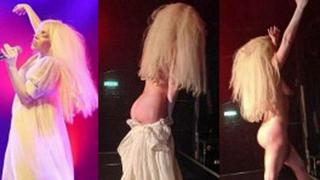 Lady Gaga se desnudó durante concierto en Londres