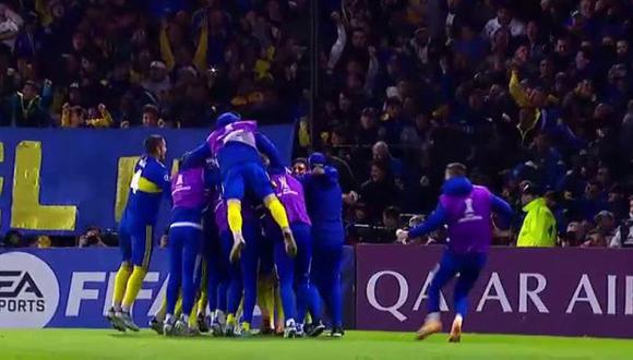 Gol de Alan Varela para el 1-0 de Boca Juniors vs. Deportivo Cali. (Captura: ESPN)