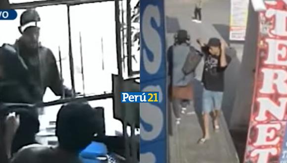 Cámaras de seguridad captaron el preciso momento cuando un sujeto ingresó a un local para robarse todas las ganancias del día. (Fotocomposición: / Buenos Días Perú).