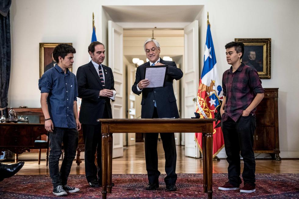 Presidente de Chile, Sebastián Piñera, promulgó la ley de identidad de género (EFE)