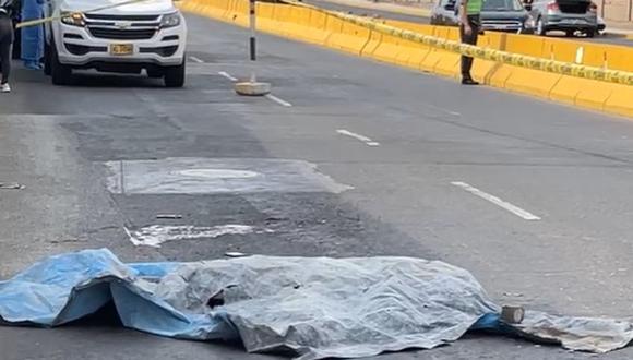 Cuerpo quedó tendido en el piso, en el Callao. (Foto: Prensa Chalaca).
