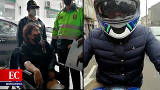 SMP: Motociclista atropella a mujer policía tras ser intervenido por invadir ciclovía 