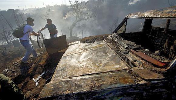 Chile: Hay cinco familias peruanas afectadas por incendio en Valparaíso. (AFP)