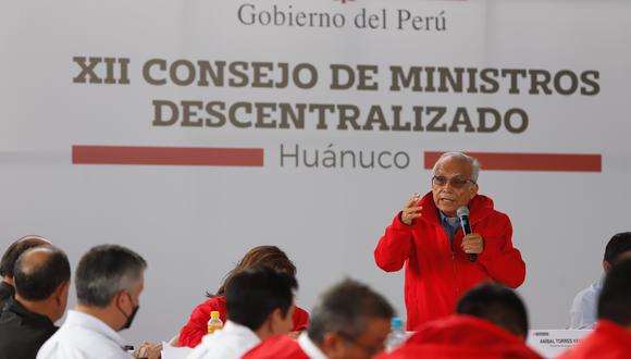 Una vez más, el primer ministro Aníbal Torres apeló al discurso confrontacional y divisionista. (Foto: PCM)