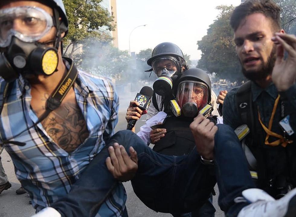 Periodistas heridos en Venezuela