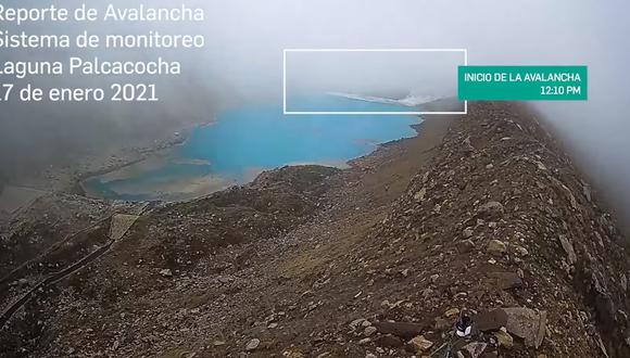 Avalancha quedó registradas en imágenes que fueron difundidas por el Inaigem (Foto: captura de pantalla)