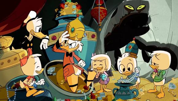 De izquierda a derecha Hugo, Donald, Rico McPato, Rosita, Paco y Luis; protagonistas de "Patoaventuras" ("DuckTales"). (Foto: Disney)