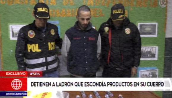 José Luis Navarro Zugazeta (27) fue intervenido por la policía al querer salir de un conocido supermercado en  Independencia con varios dulces que no había pagado.