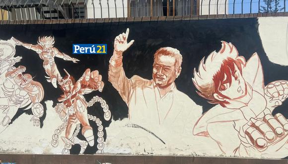 Controversia en San Borja por mural de "Caballeros del Zodiaco". (Foto: Jorge Luis Vásquez Flores)