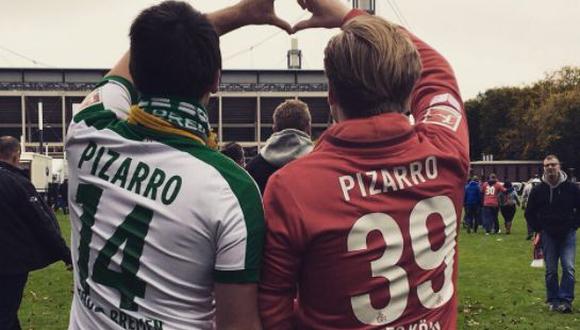Pizarro sufrió una lesión antes del Colonia-Bremen por la Bundesliga. (Twitter @PopePunk)
