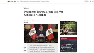 Así informó la prensa internacional sobre el cierre del Congreso en el Perú | FOTOS