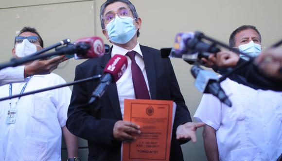 El fiscal José Domingo Pérez presentó formalmente la acusación contra Keiko Fujimori. (Foto: Lino Chipana Obregón / GEC)