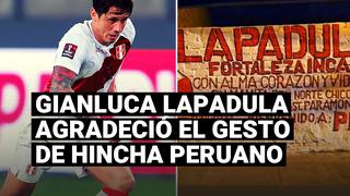 Gianluca Lapadula compartió en redes un detalle que le dedicó hincha peruano