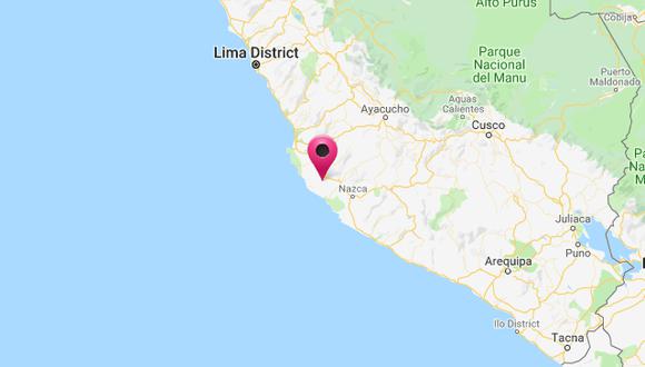 El sismo ocurrió a una profundidad de 65 km., reportó el IGP. (Captura: Hidrografía Perú)