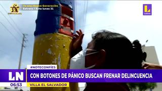 Implementan botones de pánico en postes para frenar la delincuencia en Villa El Salvador