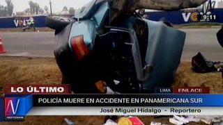 Policía murió tras estrellar su vehículo contra un árbol en Panamericana Sur [Video]
