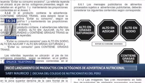 A partir del 17 de junio de 2019, todos los alimentos industrializados que se vendan en el Perú, deberán llevar el etiquetado de octógonos de advertencia. (Foto: Canal N)