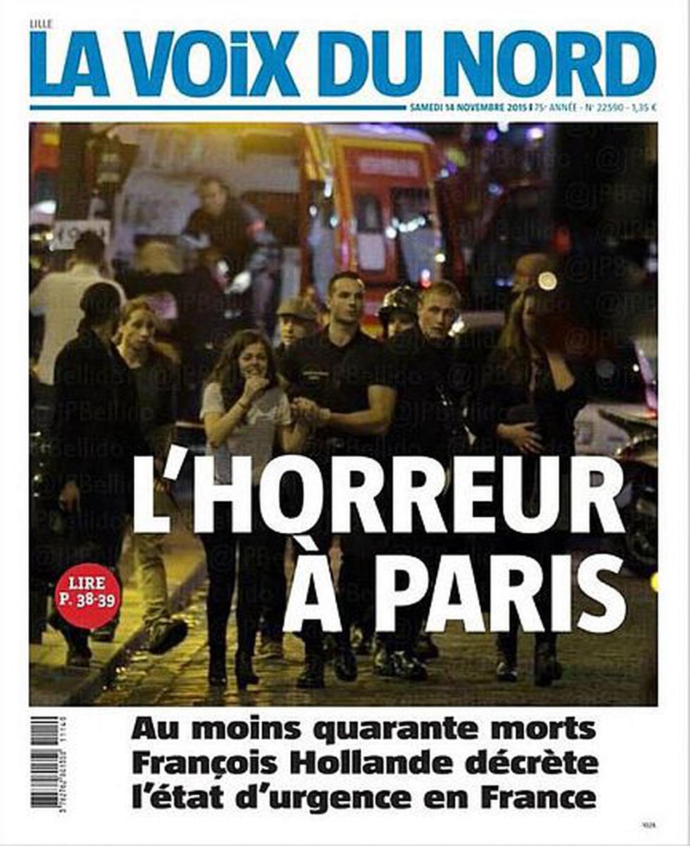 Atentado en París: Así reaccionó la prensa francesa tras masacre que dejó más de 140 muertos. (@bezdiario)