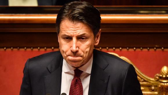Conte dirigió contra Salvini un discurso muy duro, en el que le acusó de oportunismo y de "irresponsabilidad institucional". (Foto: AFP)