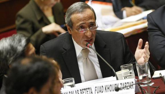 El contralor Fuad Khoury se presenta en la Comisión de Fiscalización del Congreso. (Andina)