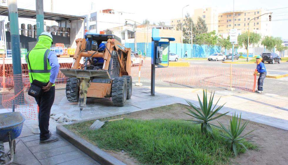 Los trabajos empezaron con la rehabilitación de veredas, que en su totalidad alcanzan una extensión de 8 mil metros cuadrados. (Foto: Municipalidad de Lima)