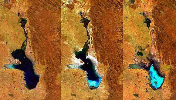Bolivia: Agencia Espacial Europea confirmó la evaporación total del lago Poopó. (EFE)