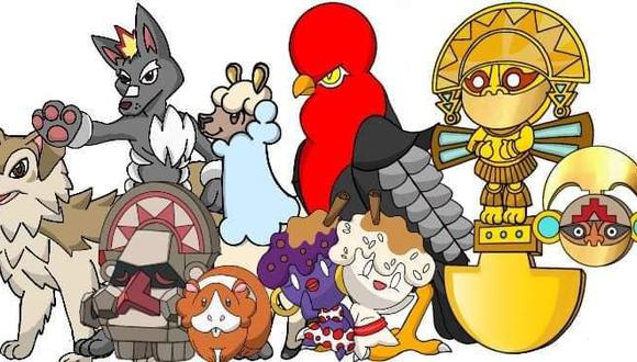 Algunos de los Pokémones inspirados en elementos de la cultura Peruana. (Foto:Instagram)