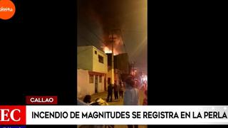 Callao: reportan un gran incendio en vivienda de La Perla [VIDEO]  