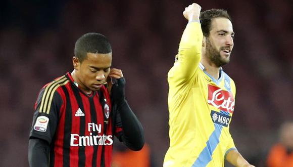Nápoles venció 3-1 a AC Milan con doblete de Gonzalo Higuaín. (Reuters)