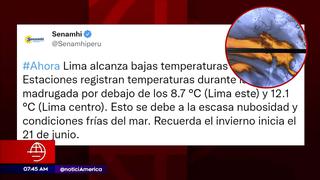 Temperatura en Lima Este por debajo de los 8.7°C: ¿A qué se debe este cambio climático?