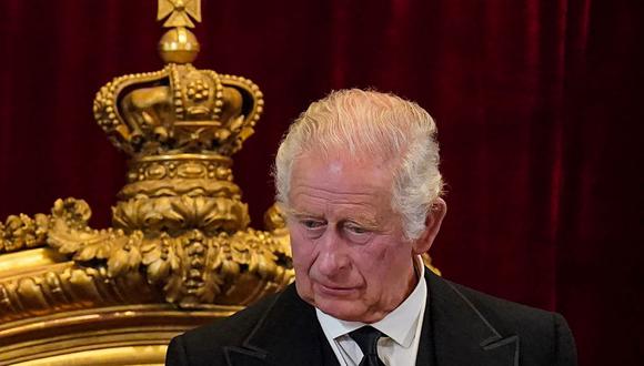 El rey Carlos III de Gran Bretaña habla durante el Consejo de Adhesión dentro del Palacio de St James en Londres el 10 de septiembre de 2022. (Jonathan Brady / POOL / AFP).