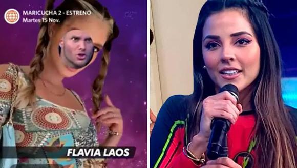 Producción de "Esto es Guerra" le recordó a Luciana Fuster a Flavia Laos durante juego. (Foto: Captura América TV)