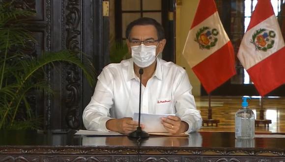Presidente Vizcarra anuncia que trabajan en mapas para identificar áreas infectadas. (Foto: Captura Presidencia)