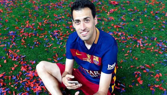 Sergio Busquets, capitán del Barcelona (Foto: AFP).