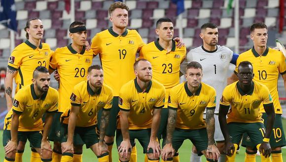 La selección de Australia se mentaliza en el encuentro ante Emiratos Árabes Unidos. Foto: @Socceroos.