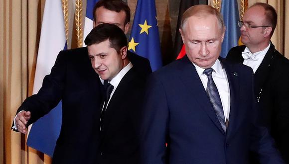 El presidente ruso, Vladimir Putin, y el presidente ucraniano, Vladimir Zelenski. (Foto: Reuters)