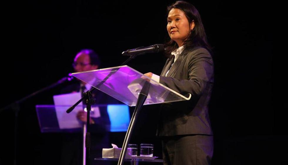 Keiko Fujimori se presentó ante la Comunidad Cristiana del Perú. (Perú21/Luis Centurión)
