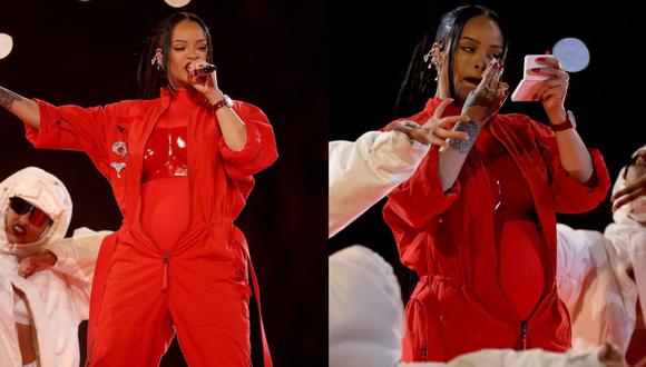 Así fue el regreso de Rihanna a los escenarios con el medio tiempo del Super Bowl LVII. (Foto: EFE)