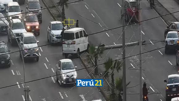 Accidente en Miraflores. (Foto: Twitter/@miraflores24h)