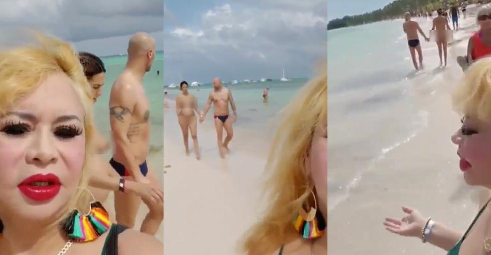 Susy Díaz está viajando por Punta Canta y disfrutando de las bellas playas del Caribe. (Collage)