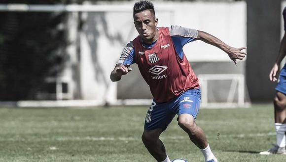 Christian Cueva a vuelto a entrenar en Santos FC, pero no con el plantel principal. (Foto: Ivan Storti / Santos FC)