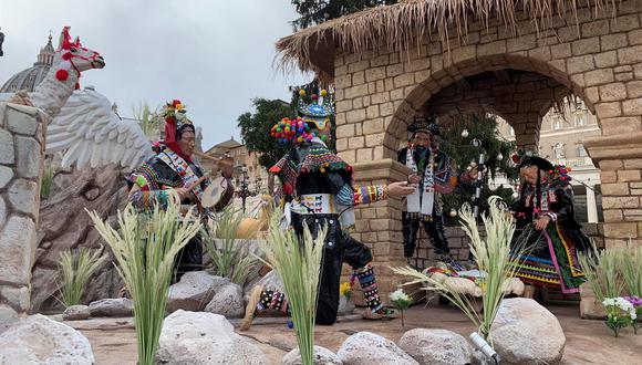 Las tradiciones y la cultura navideña de la comunidad de Chopcca son las protagonistas este año del colorido Belén del Vaticano. (Foto: Andrea Cuesta / EFE)