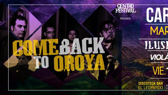 Mario Silvania, Cardenales, Ilusión Marchita y más bandas tocarán en festival Come Back to Oroya. (Difusión)