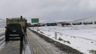 Tránsito se restablece en Carretera Central tras fuerte nevada
